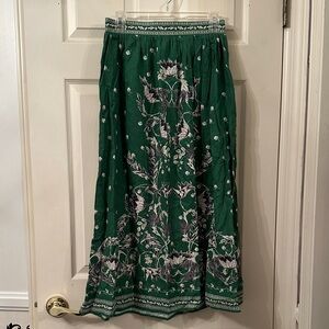 Floral Green Skirt